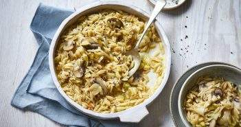 Εύκολο και delicious τηγανιτό κριθαρότο με μανιτάρι και πράσο