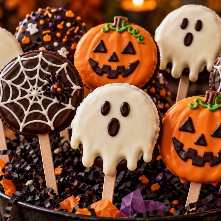 Halloween cookie pops