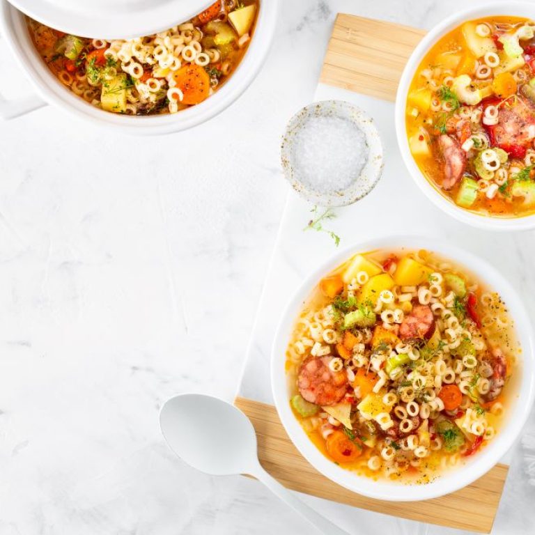 smoked-sausage-minestrone-tubetti-pasta-orzo-traditional-italian-soup-with-pasta-seasonal-vegetables